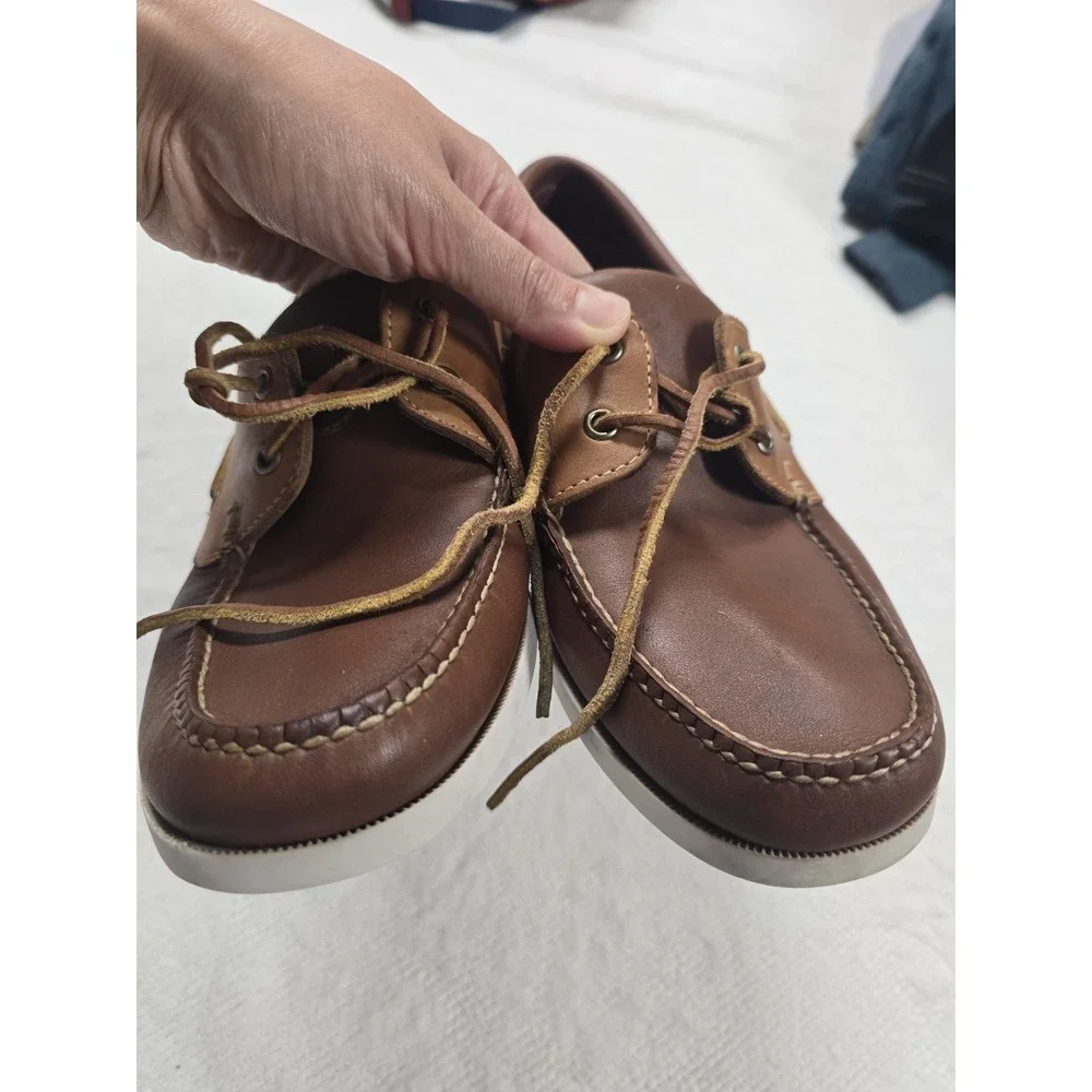 Brooks Brothers Men's Leather Boat Shoes Size 9 D Brown Deck‎ Shoes